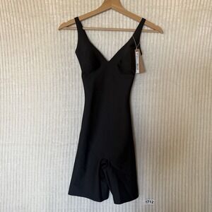 SKIMS Elegant Black V-Neck Bodysuit